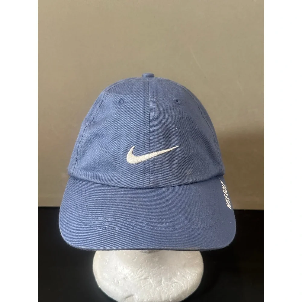 Nike Golf‎ Blue Dad Hat Adjustable Swoosh Logo Baseball Cap Mens Womens